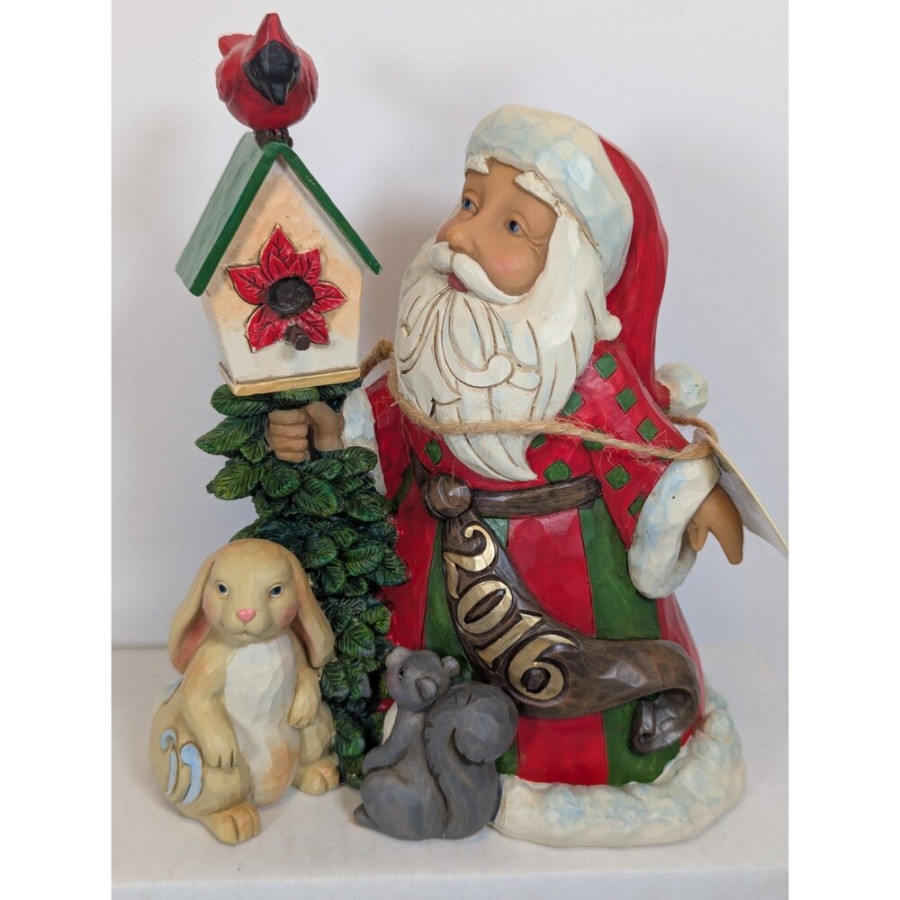 Jim Shore "A Year of Cheer" -2016 - Signed Santa Figurine New With Original Box